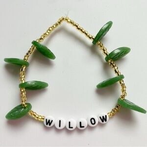 Taylor Swift Eras Tour Friendship Bracelet Willow with Leaf Beads from Evermore